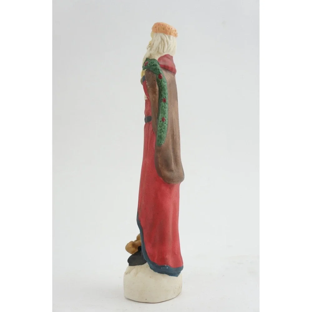 Vintage Slim Pencil Santa Claus Figurine‎ 1927 Red Robe Lantern Teddy Bear Good